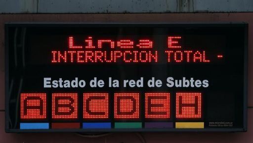 Sexto día de huelga en el metro de Buenos Aires