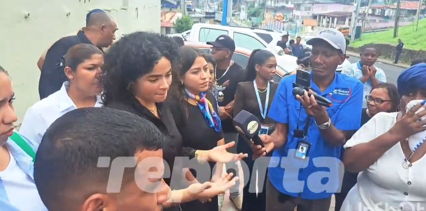 Funcionarios del Municipio de San Miguelito protestan por el pago de sus prestaciones.