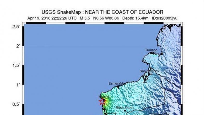 Nuevo sismo de magnitud 6,1 en la costa de Ecuador