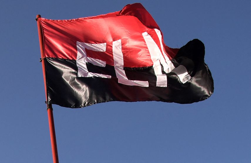 Bandera de la guerrilla ELN.