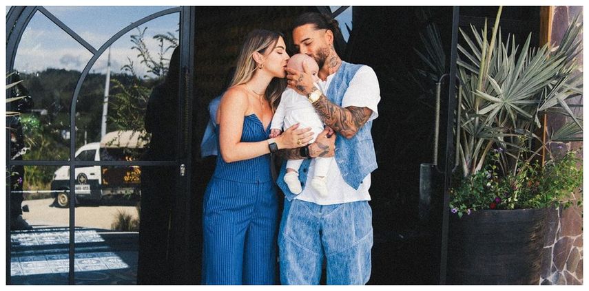 Maluma y su familia.