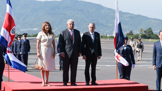 Llegada del presidente Mulino a Costa Rica