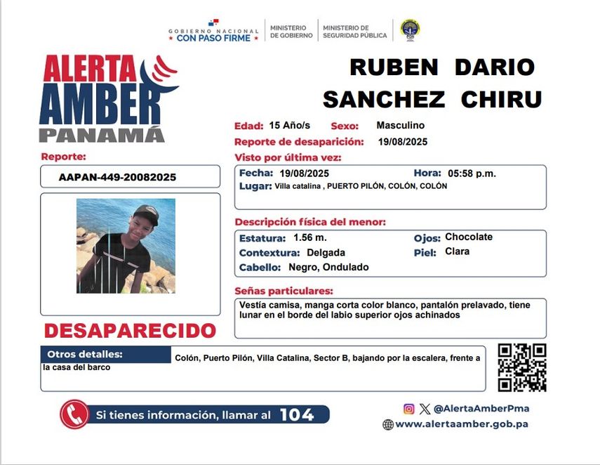 Activan Alerta Amber por desaparición.