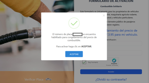 El subsidio del combustible será válido desde el 15 de julio.