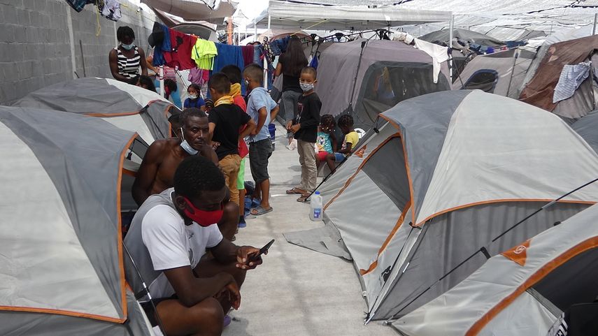 Migrantes haitianos en Reynosa