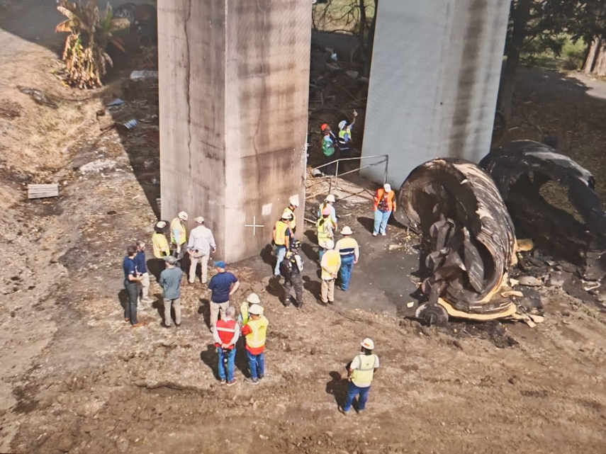 Ingenieros de Estados Unidos evalúan el Puente de las Américas tras incendio