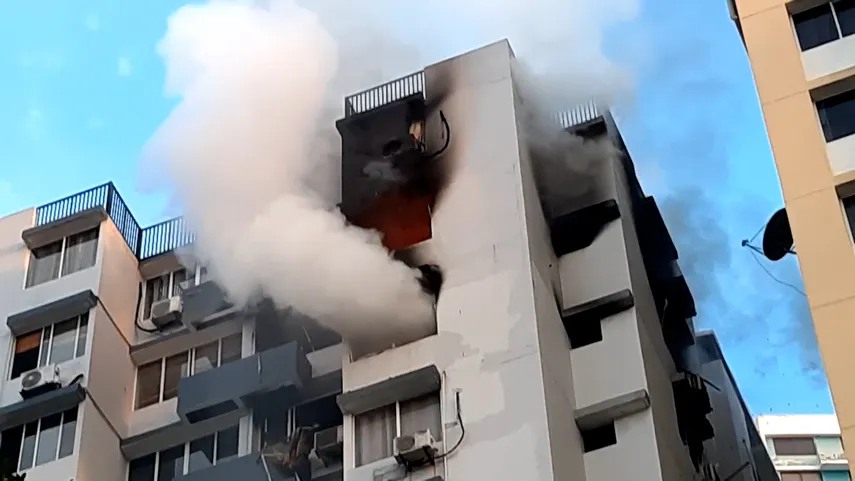 Edificio afectado en Vía Argentina. Foto: TReporta