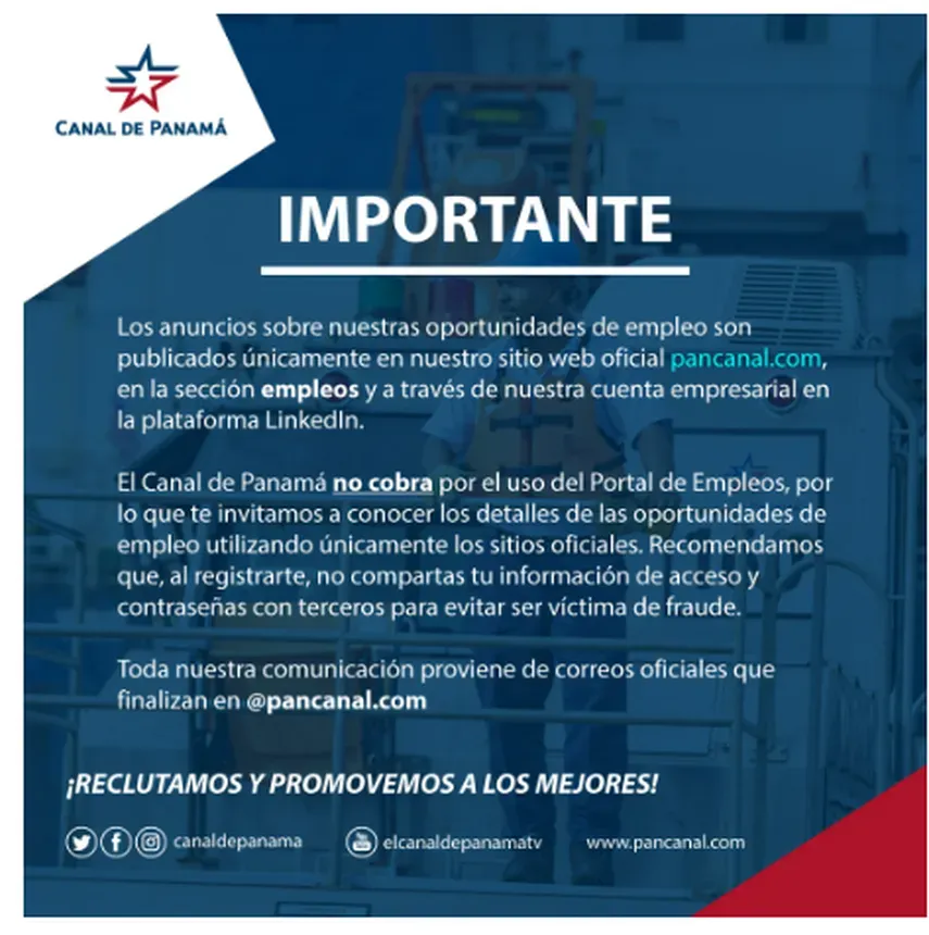 Anuncio de la ACP para sus postulantes. Anuncio de la ACP para sus postulantes.