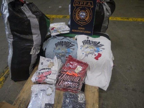 Decomisan en Aeropuerto de Tocumen suéteres falsificados procedentes de India y Perú
