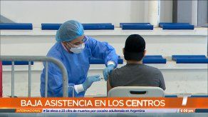 Reportan baja afluencia en centros de vacunación
