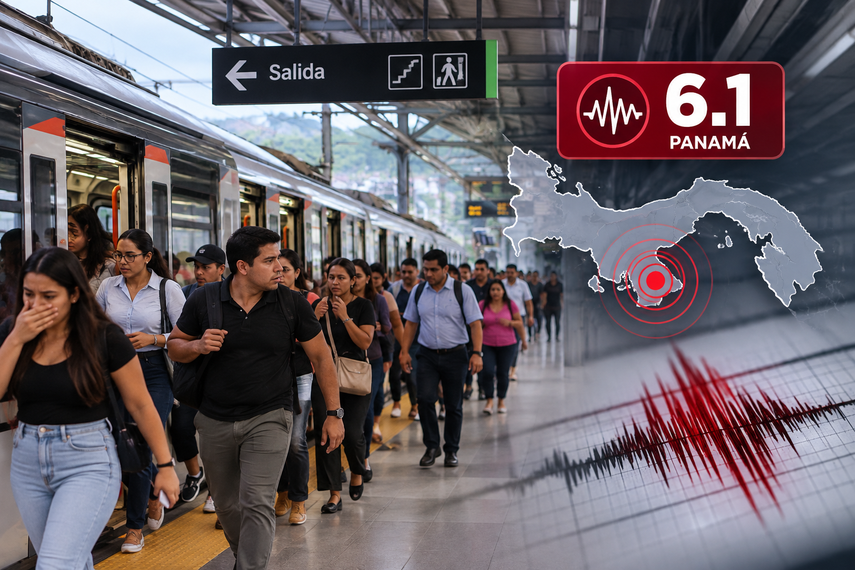 Metro de Panamá evacúa estaciones y trenes tras el sismo