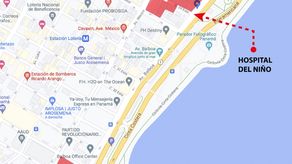 Mapa de los estacionamientos que serán habilitados en Avenida México.