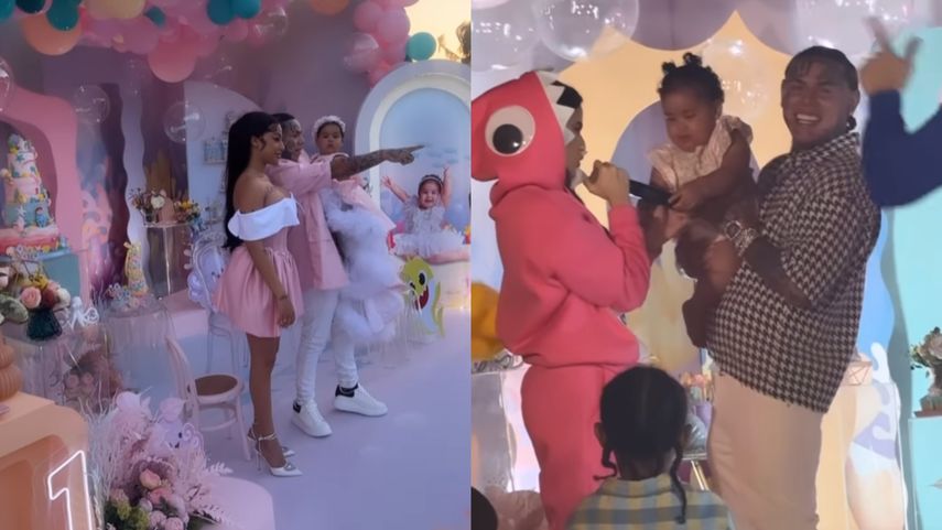 Yailin y Tekashi 6ix9ine celebran el primer año de Cattleya