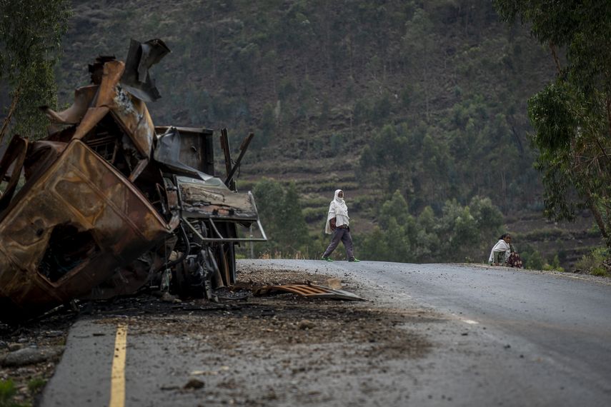 Las fuerzas eritreas combatieron del lado de las tropas federales etíopes en Tigray al estallar la guerra en noviembre del 2020. La guerra se reinició en agosto tras una pausa a inicios del año.