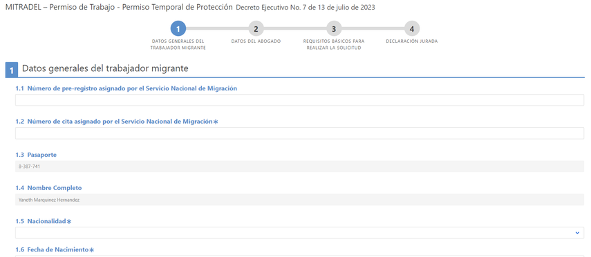 Campos que llenar Campos que llenar