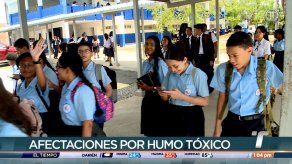 Suspenden clases en Instituto Fermín Naudeau por humo de Cerro Patacón