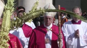 El papa bendice palmas y ramas de olivo