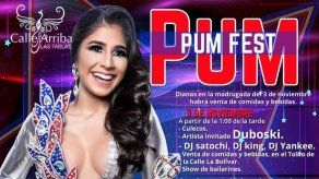 S.R.M. Fianeth Corro los invita al Pum Pum Fest el 3 de noviembre