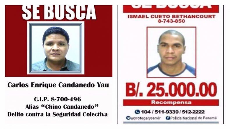 Detienen en Colombia a Chino Candanedo e Ismael Cueto, dos de los más buscados por la PN