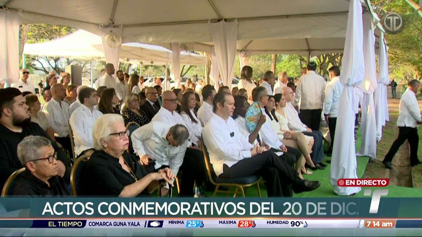 Actos protocolares en el Jardín de Paz a 35 años de la invasión a Panamá