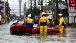 Japón: Helicópteros evacúan a residentes por fuertes lluvias