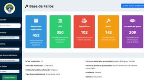 Plataforma del Ministerio Público para consultar fallo.&nbsp;