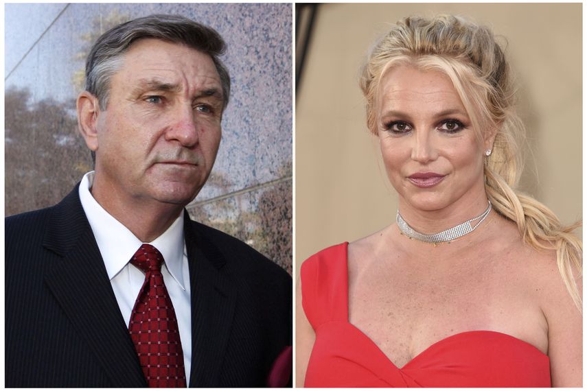 Composición de fotos de Jamie y Britney Spears.