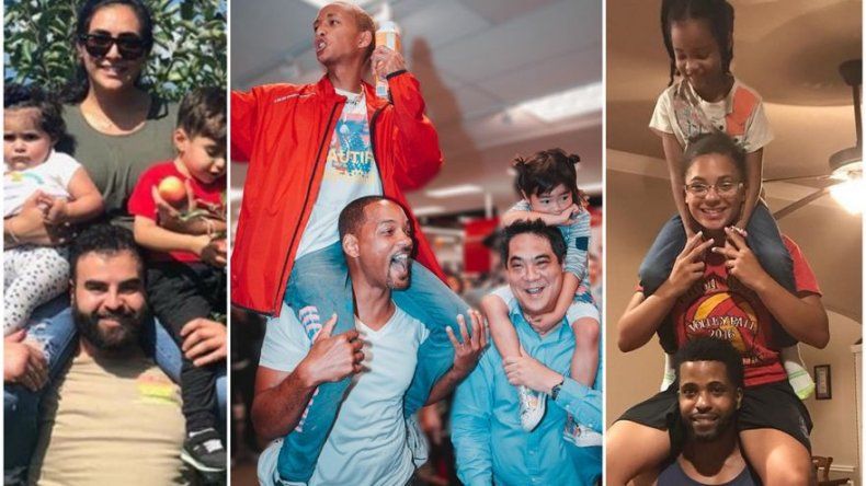 Will Smith lanza el #PiggyBackChallenge y miles de padres lo imitan