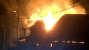 Incendio consume varios ranchos en Veracruz