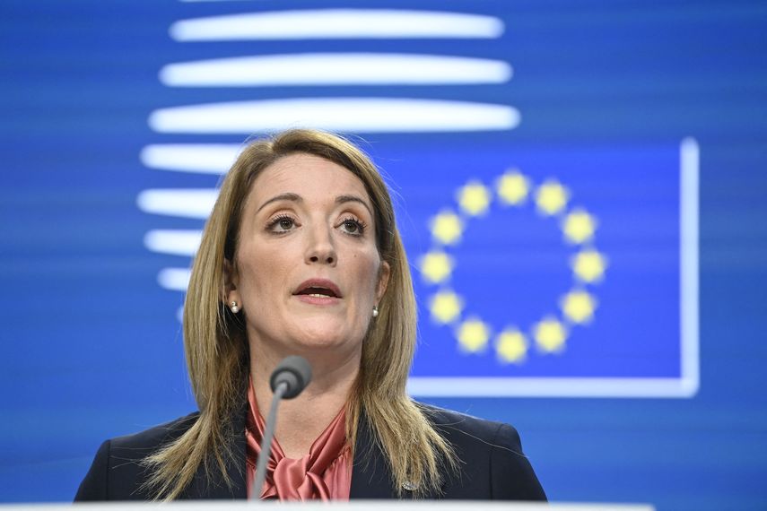 La presidenta del Parlamento Europeo