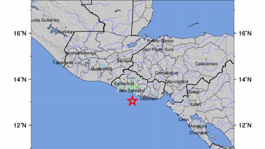 Sismo de magnitud 6.2 sacude El Salvador