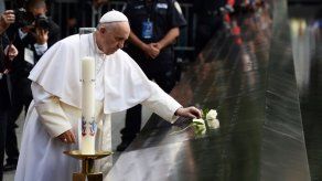 El papa llega al Memorial de los atentados del 11-S en Nueva York El papa llega al Memorial de los atentados del 11-S en Nueva York