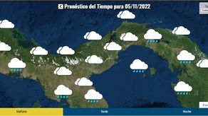 Pronóstico del Tiempo en Panamá, hoy 5 de noviembre del 2022