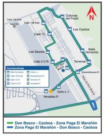 Unificarán recorrido de las rutas Corredor Sur – Don Bosco – Caobos