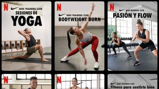 Netflix cuenta con rutinas de ejercicio para que hagas cuando tu lo deseas.