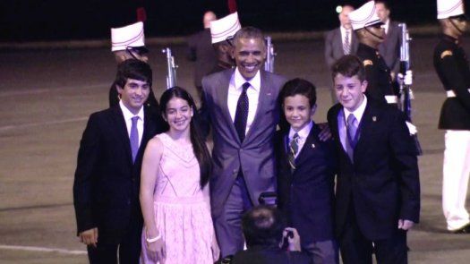 El Air Force One aterriza en Panamá, llega el presidente Obama