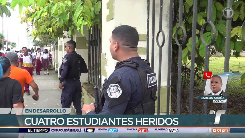 Violenta riña en colegio de Colón deja a cuatro estudiantes heridos con arma punzocortante.