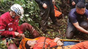 Rescate de pasajero de helicóptero que se accidentó en Boquete. Rescate de pasajero de helicóptero que se accidentó en Boquete.