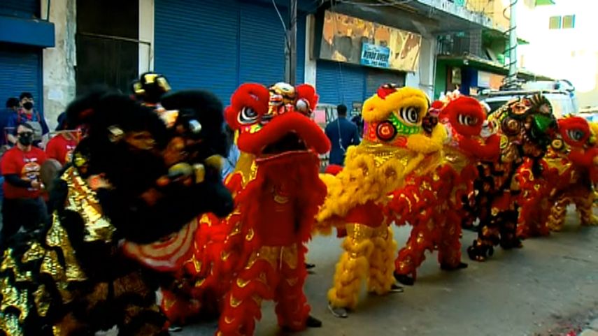 Con tradicional danza de los leones, inicia celebración del Año Nuevo Chino  en Panamá