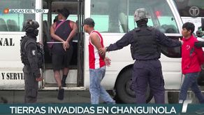 Policía Nacional realiza desalojo en hectáreas cerca del puente sobre el Río Changuinola Policía Nacional realiza desalojo en hectáreas cerca del puente sobre el Río Changuinola