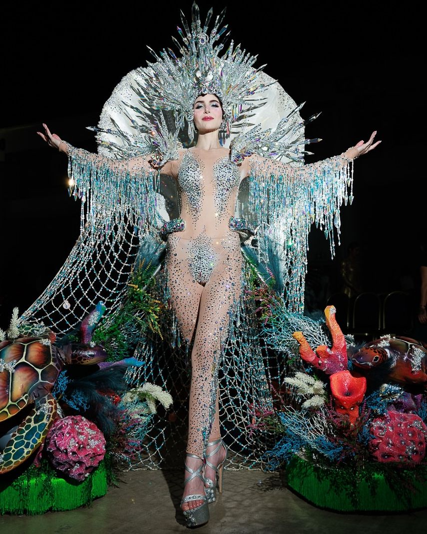 Stephany Abasali, Miss Venezuela 2025, en la Competencia de Trajes Nacionales.