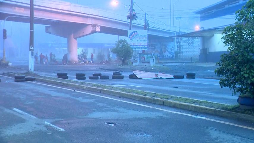 Cierre de la vía Panamericana