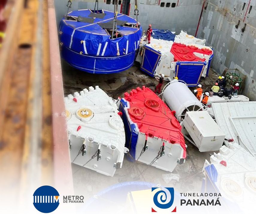 El viernes 29 de septiembre inicia el traslado de las piezas de la tuneladora Panamá.