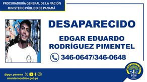 Ministerio Público solicita colaboración para ubicar a joven desaparecido en San Carlos.