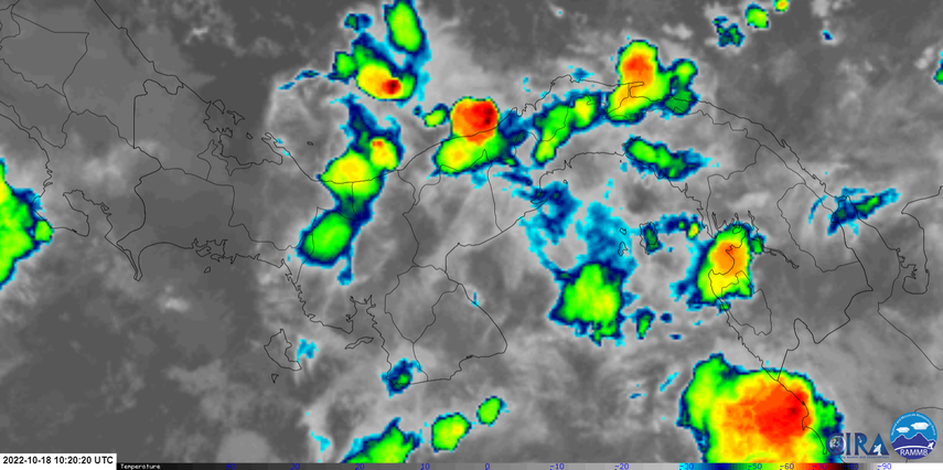 Condiciones climáticas en Panamá Imagen Satelital