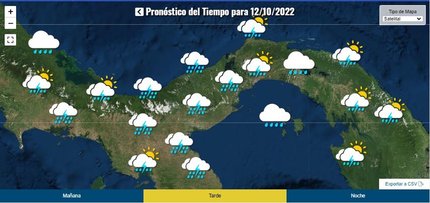 Clima en Panamá, tarde