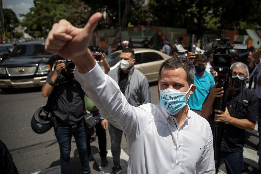 El opositor venezolano Juan Guaidó﻿.