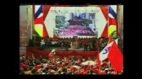 Chavismo muestra su fuerza en Caracas el día en que Chávez debía asumir