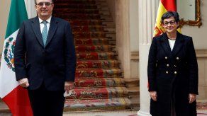 La ministra de Asuntos Exteriores, Arancha González Laya, y el ministro de Exteriores de México, Marcelo Ebrard.