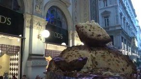 Milán celebra la Navidad con el panettone más grande del mundo